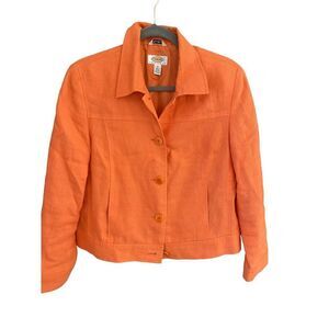 Talbots 10P corral orange blazer